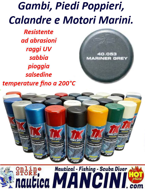 Vernice Spray per Motori Marini Fuoribordo MARINER GRIGIO - TK 40.053