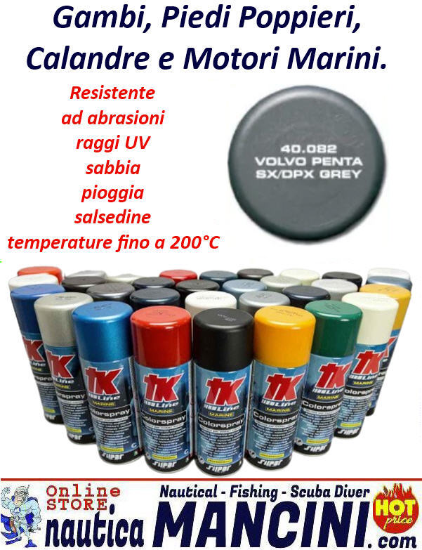 Vernice Spray per Motori Marini Fuoribordo VOLVO PENTA SX/DPX GRIGIO - TK 40.082