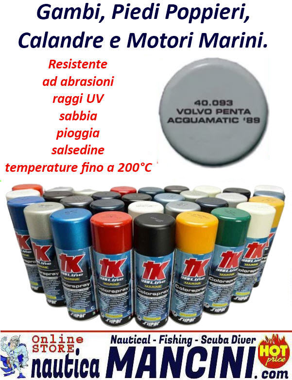 Vernice Spray per Motori Marini Fuoribordo VOLVO PENTA ACQUAMATIC 89 - TK 40.093