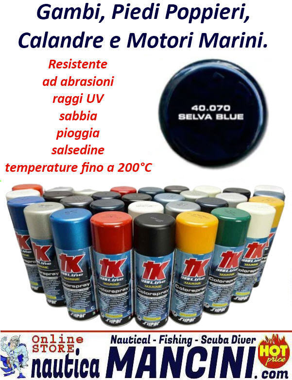 Vernice Spray per Motori Marini Fuoribordo SELVA Blu - TK 40.070