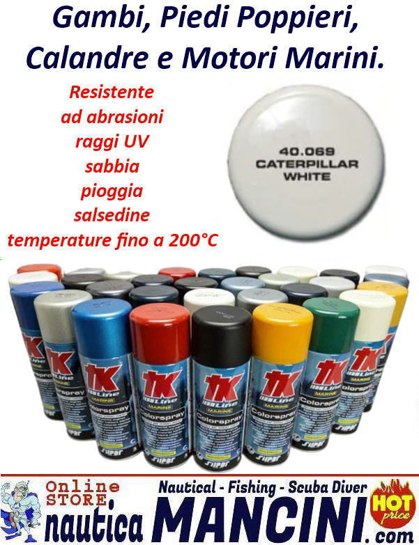 Vernice Spray per Motori Marini Fuoribordo CATERPILLAR Bianco - TK 40.069