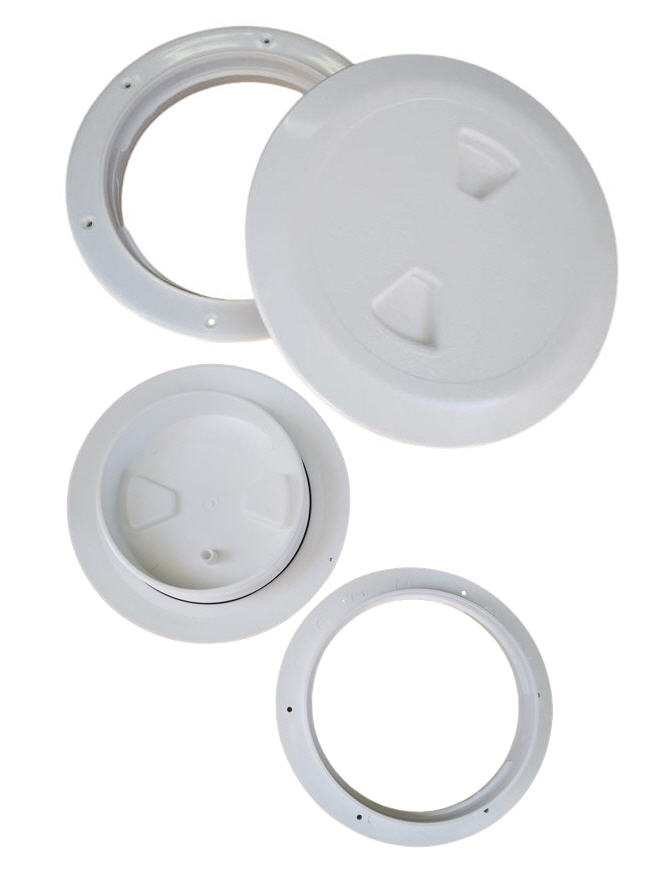 Tappo Ispezione Stagno bianco Calpestabile Ø interno 108 mm, Ø esterno 162 mm