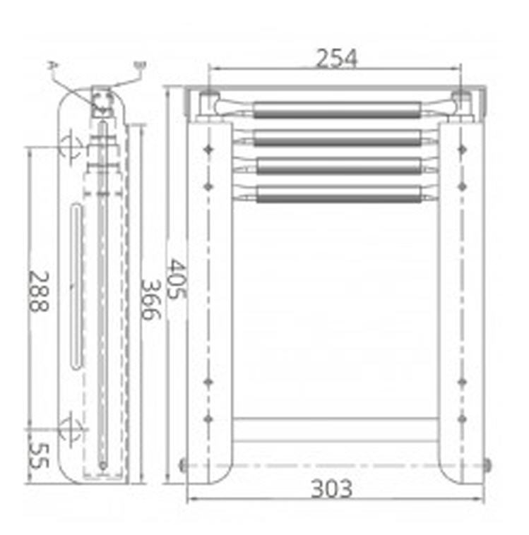 Scaletta Inox a Scomparsa 4 Gradini per Plancetta 30 cm