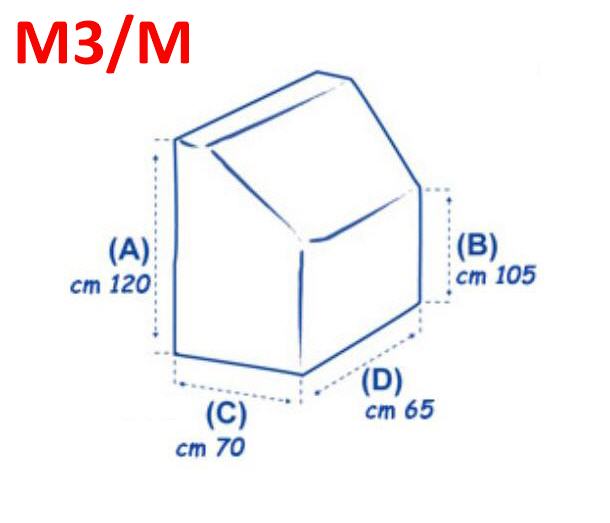 Copri Consolle 420D Misura 3 M cm Lung 65, Larg 70. h 120