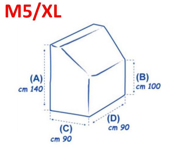 Copri Consolle 420D Misura 5 XL cm Lung 90, Larg 90. h 140 - Clicca l'immagine per chiudere