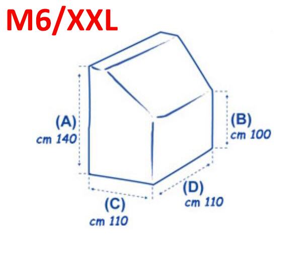 Copri Consolle 420D Misura 6 XXL cm Lung 110, Larg 110. h 140