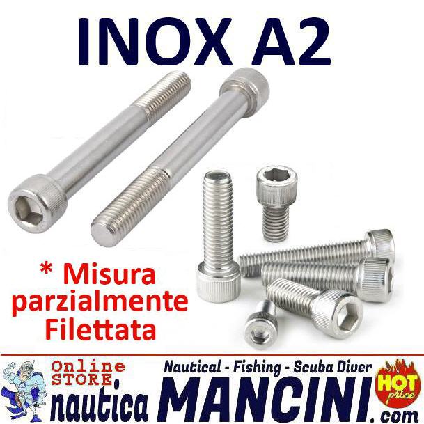 Bulloneria e Viteria INOX A2 - Bullone (Perno - Vite) Brugola con Cava Esagonale 5x 60 - BS 5 pz