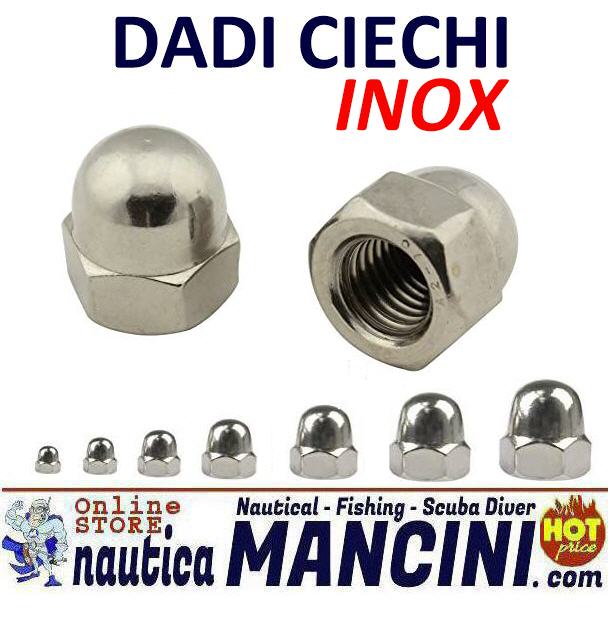 Bulloneria e Viteria INOX A2 - Dado Esagonale Cieco Ø 4mm - BS 5pz