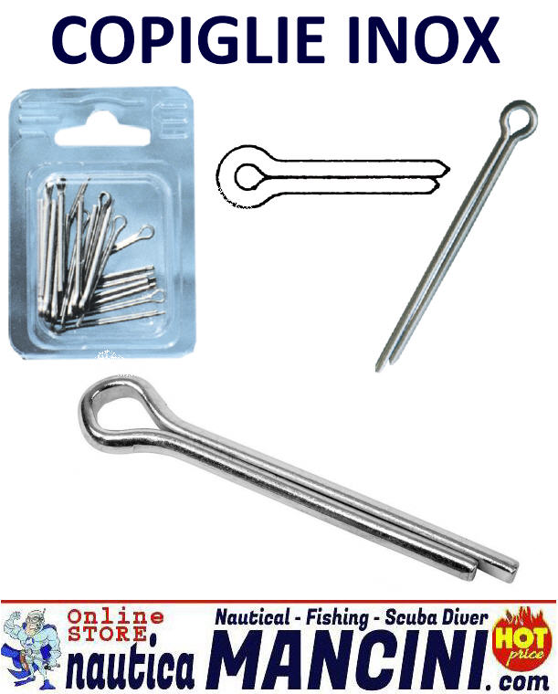 Bulloneria e Viteria INOX A2 - Copiglia (Coppiglia) mm 2,0 x 35 - BS 5 pz