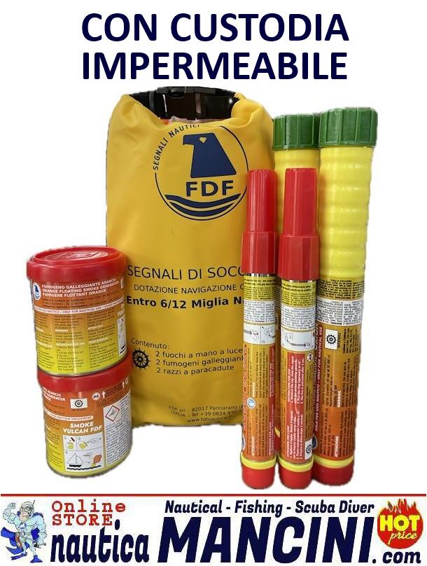 Kit Razzi Obbligatori per la Navigazione Nautica Diporto entro 50 Miglia *Ex 6/12Mg (per Noleggio 6 Miglia)