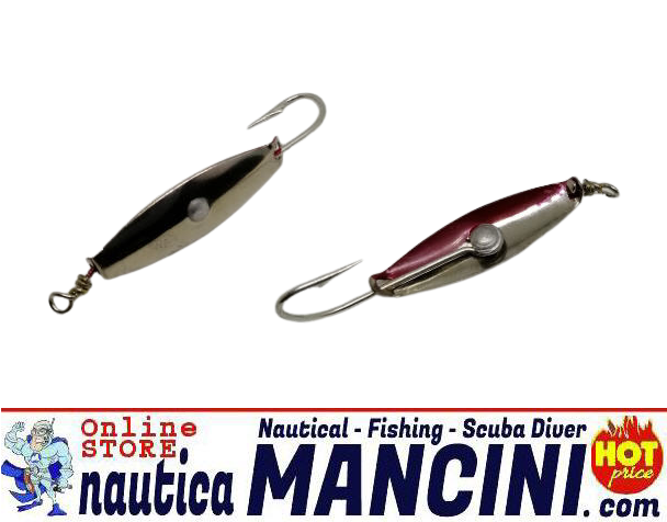 Cucchiaino SHIMANO lisci Mackarel Spoon - Rosso/50 mm+OFFERTA QT