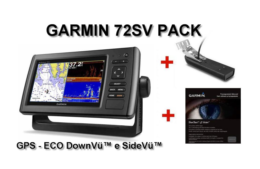 GPS-ECO GARMIN EchoMAP 72SV 7" - OFFERTA PACK - con Trasduttore GT41-TM + Cartografia G2 Vision