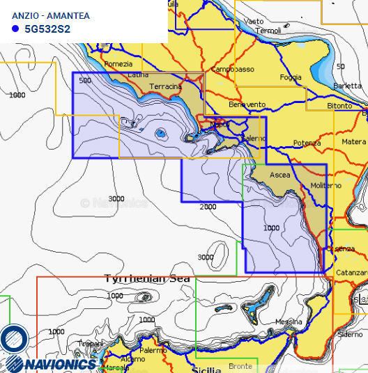 Cartografia NAVIONICS Small 532 Gold Area Small ANZIO/AMANTEA