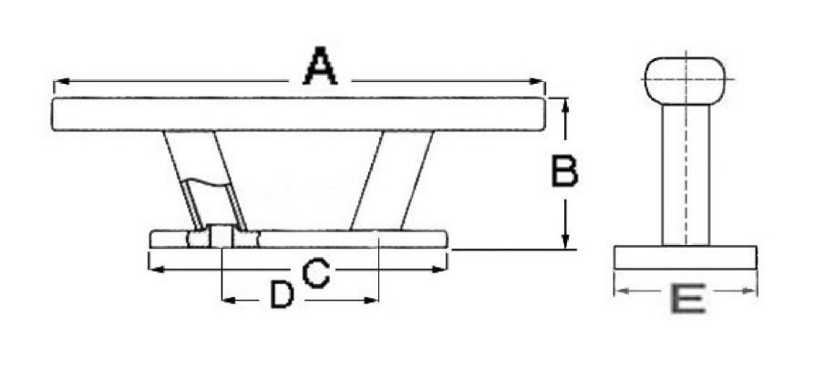 Bitta Inox Nordik Modello con Base Rettangolare 310 mm - Clicca l'immagine per chiudere