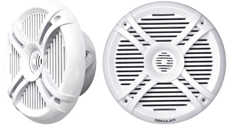 Altoparlanti/Casse WaterProof 2 Vie 120W - Diametro 192mm - Frequenze 60-20000 Hz - RGB multicolor - BIANCHE