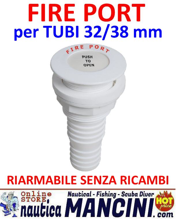FIRE Port DRITTO per tubi 32/38 mm