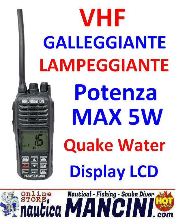 VHF Portatile Nautico HM 160 Galleggiante e Lampeggiante