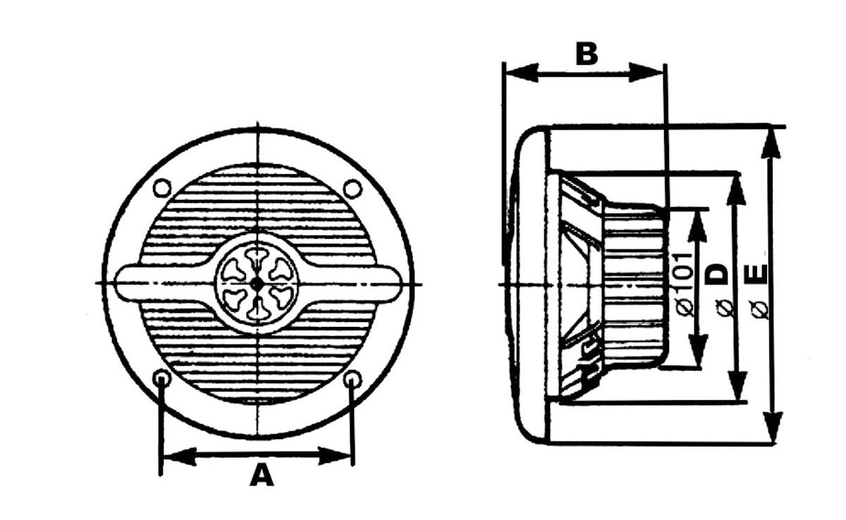 Altoparlanti/Casse WaterProof 2 Vie 100W - Diametro 185mm - Frequenze 60-18000 Hz