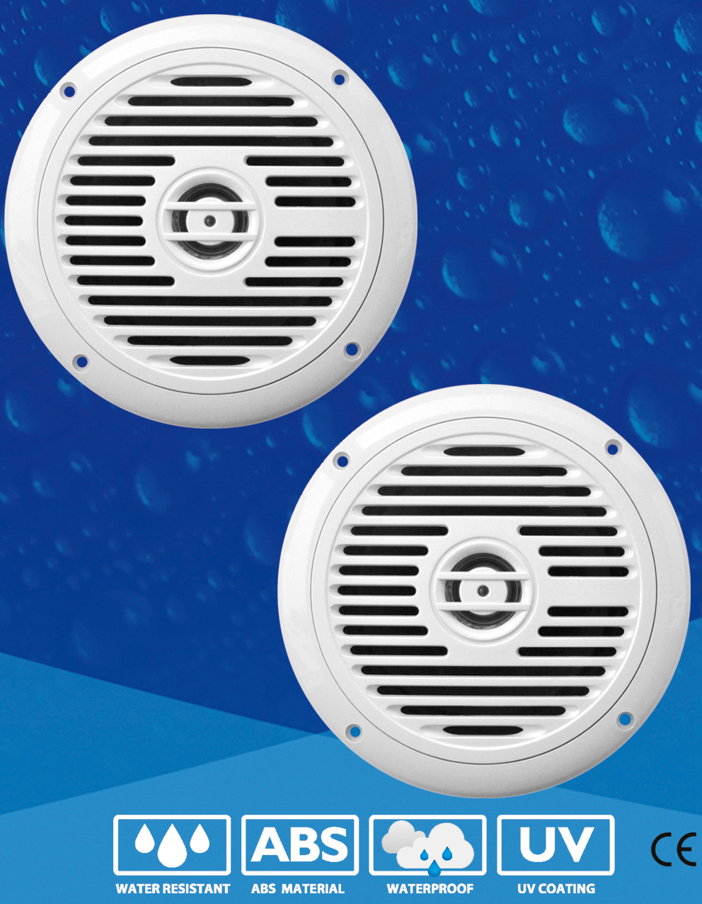 Altoparlanti/Casse WaterProof 2 Vie 80W - Diametro 147mm - Frequenze 800-2000 Hz