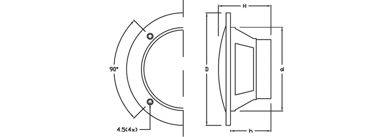 Altoparlanti/Casse WaterProof 2 Vie 80W - Diametro 166mm - Frequenze 800-2000 Hz