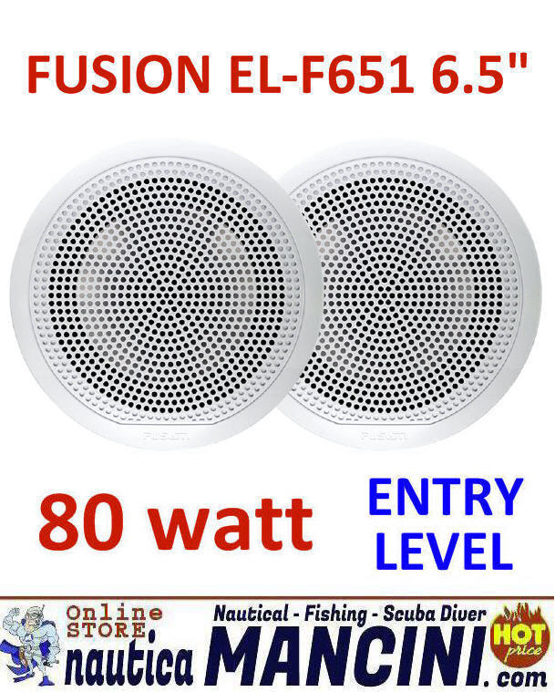 Altoparlanti/Casse WaterProof 2 Vie 80W - Diametro 157mm - Entry Level - Dustproof - FUSION EL-F651 6.5"